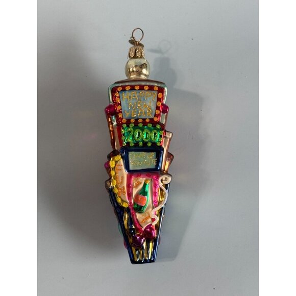Christopher Radko Times Square New Years Eve Ornament 2000 6" Hand-Painted Glass - Picture 3 of 9